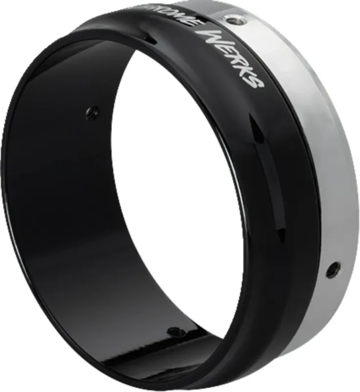 Nejprodávanější Zakončení koncovky výfuku KHROME WERKS pro výfuky s vnějším průměrem 11,5 cm (4,5") BLACK RACER TIP