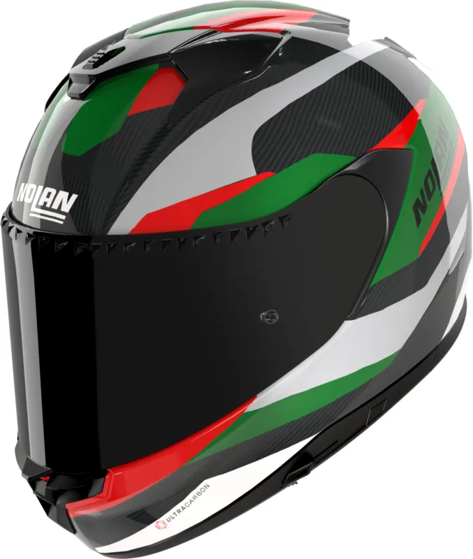 Nolan X-904 Ultra Carbon Calibro Helma Černá/červená/zelená - XXXL (65) Bezpečná Platba