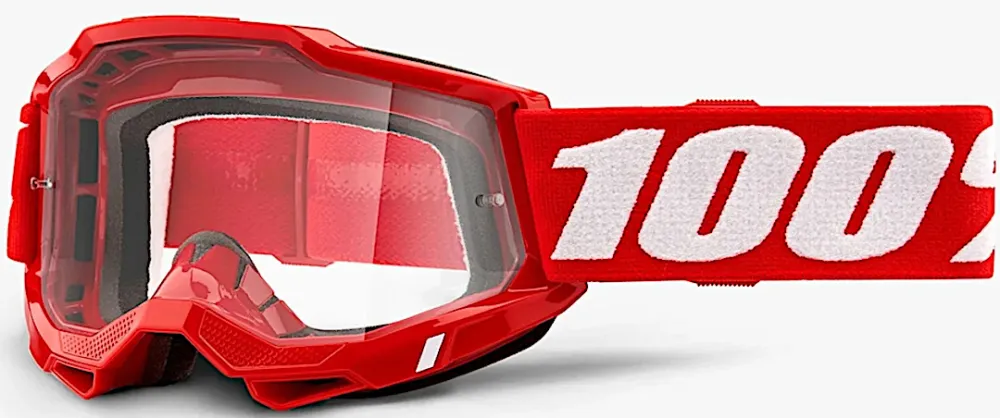 Poslední Šance 100% Accuri II OTG Essential Motokrosové brýle červená/bílá - 100%
