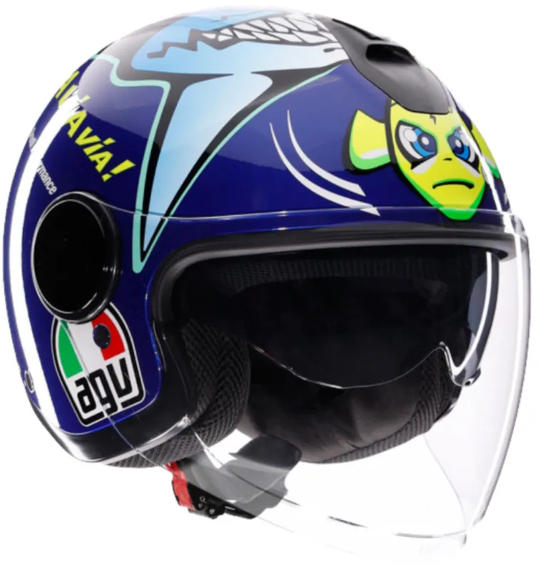 Oblíbený AGV Eteres Rossi Misano 2015 Trysková přilba - XL (61/62)