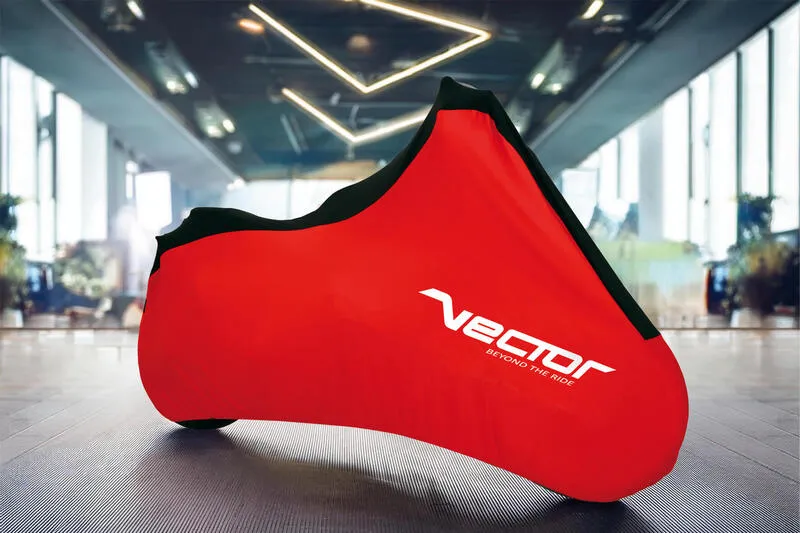 VECTOR Strech Indoor Protective Cover for Motorcycle/Scooter - červená - M - VECTOR Must-Have