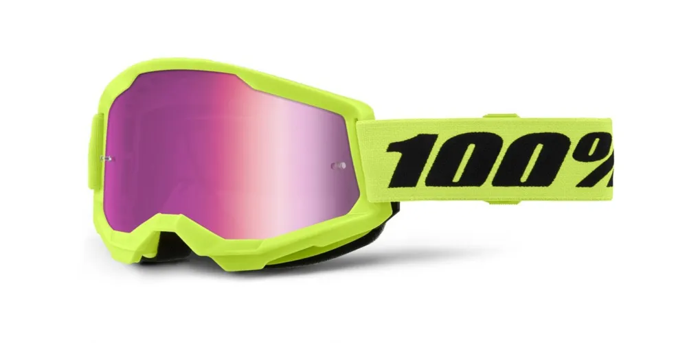 STRATA 2 NEW, brýle 100% Neon žluté, růžové plexi Cenově Výhodný