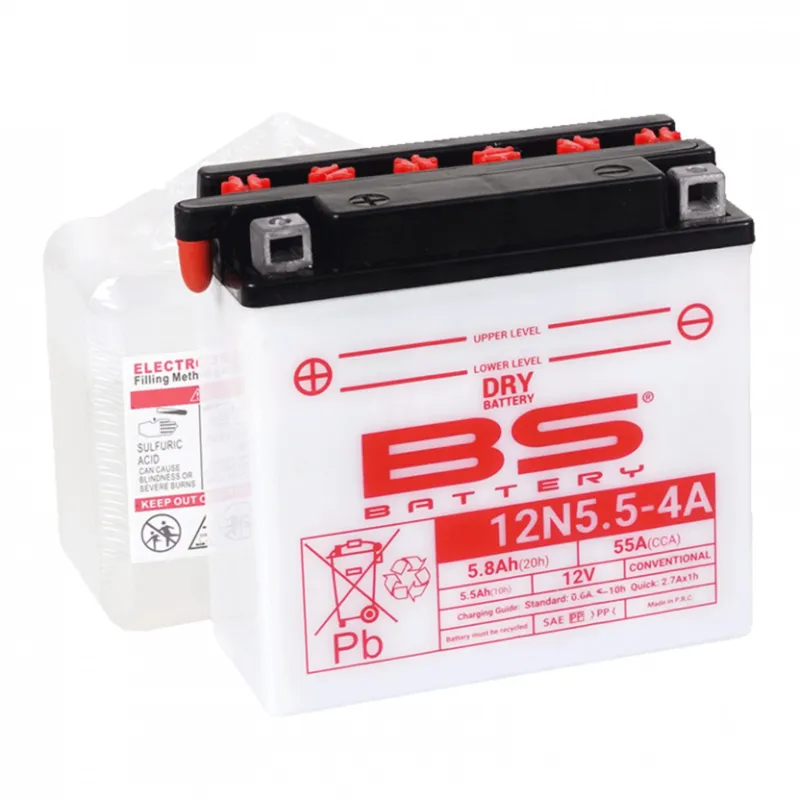 Výhodná Nabídka Konvenční motocyklová baterie BS-BATTERY 12N5.5A-3B Včetně balení kyseliny