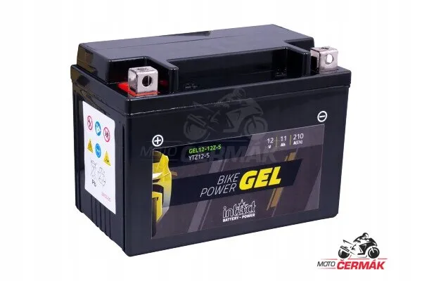 Přímo Od Výrobce Motobaterie INTACT Bike Power Gel 12-10B-4 / YT10B-4 12V 8.5 Ah GEL Motorcycle Starter Battery