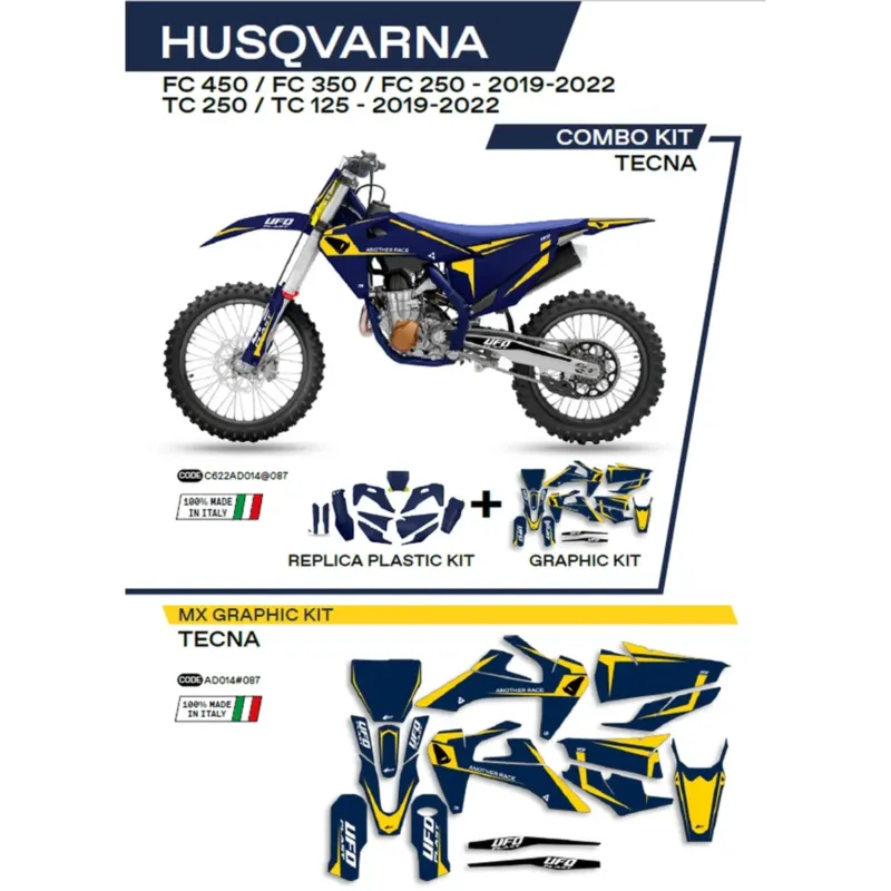 Cenově Výhodný Sada plastů karoserie modrá UFO Plast Husqvarna TC / FC