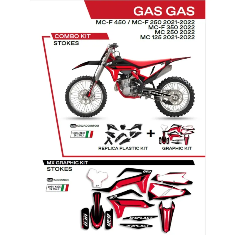 Kup Teď Sada černých plastů kapotáže UFO Plast Gas Gas MC / MC-F