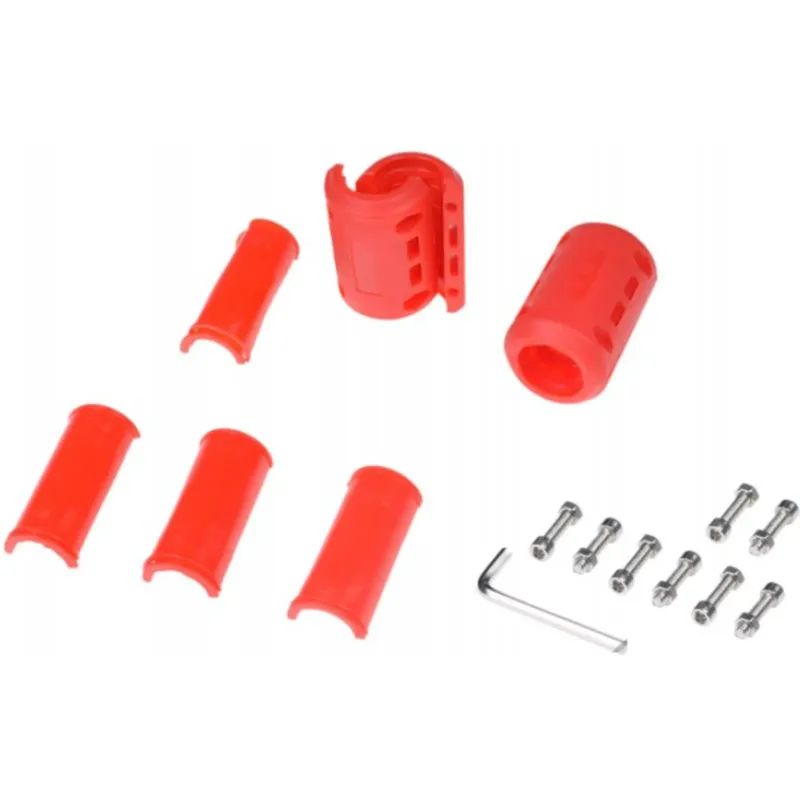 Univerzální kluzák, doraz pro motocyklové rámy, na trubku 22 mm, 25 mm a 28 mm, červený, 2 kusy, WM Motor Kup Teď