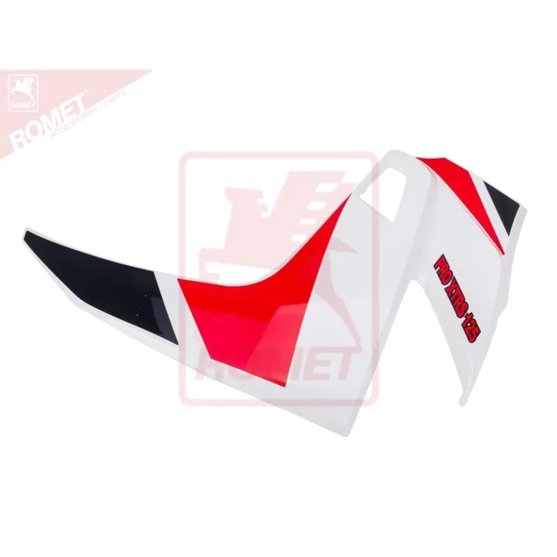 Boční přední levý kryt bílo-červený Zipp Pro XT RS 125 Víkendová Akce