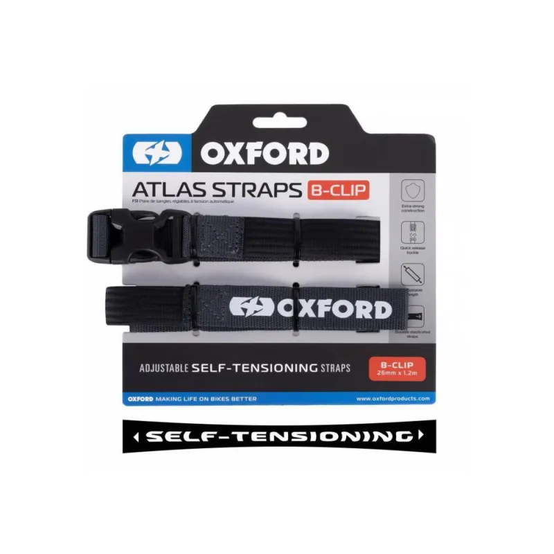 Aktuální Zavazadlové popruhy Atlas B-Clip, 2 ks, OXFORD (šedá, 26mm x 1,2m)