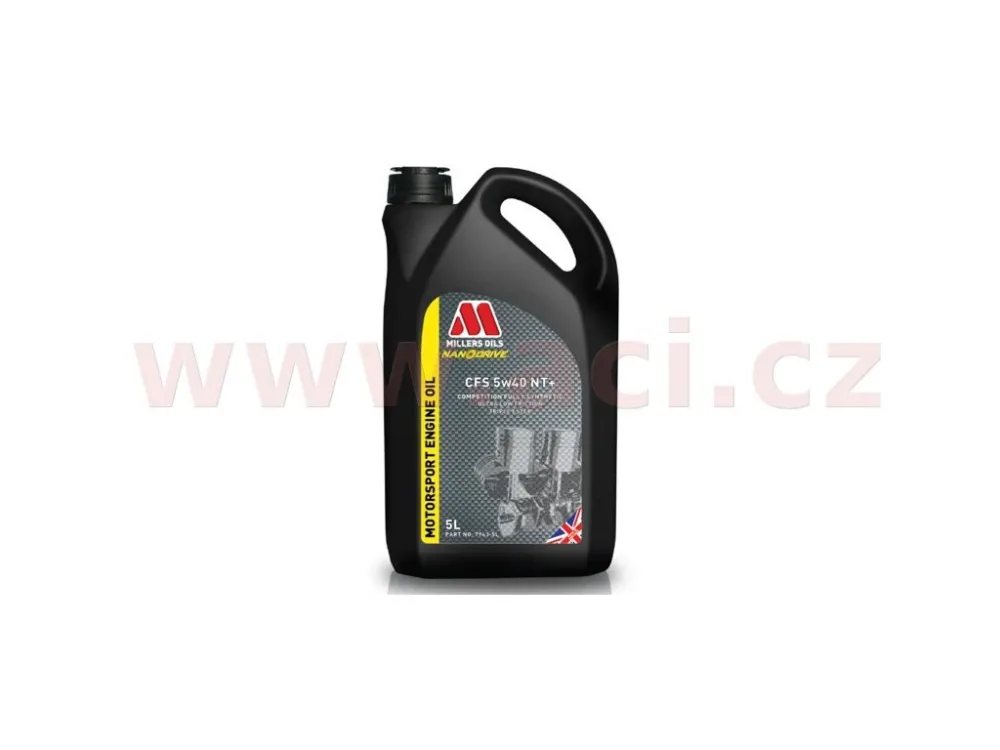 Výhodná Nabídka MILLERS OILS motorový olej plně syntetický s nanočásticemi - PAO, 3ester Motorsport CFS 5w40 NT+ 5l