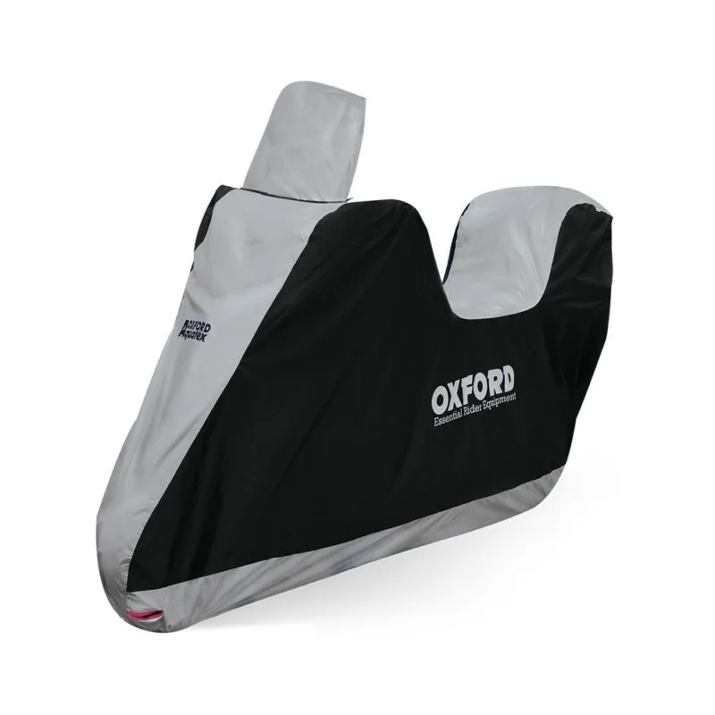Plachta na motorku Aquatex Highscreen Scooter provedení pro vysoké plexi, OXFORD (černá/stříbrná, uni velikost M) Novinka