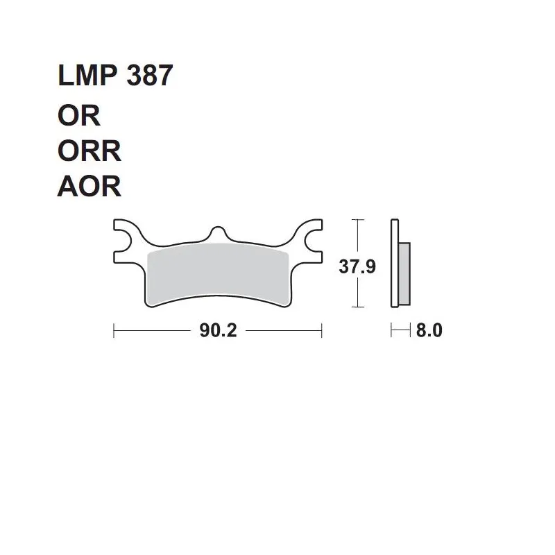 Akční Cena Brzdové destičky LMP387 AOR